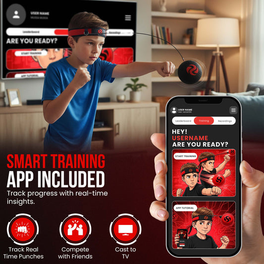 Soul Shift Boxing Reflex Ball – Premium Hand-Eye Coordination Trainer for Boxing, MMA & Fitness – 2 Adjustable Headbands