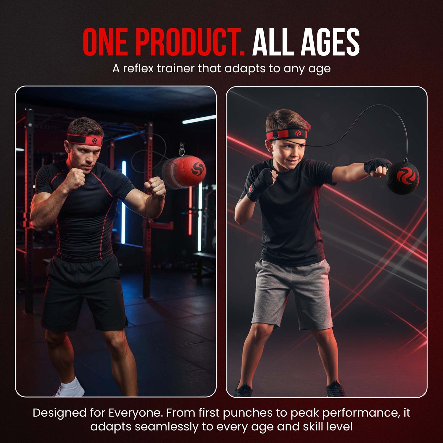 Soul Shift Boxing Reflex Ball – Premium Hand-Eye Coordination Trainer for Boxing, MMA & Fitness – 2 Adjustable Headbands